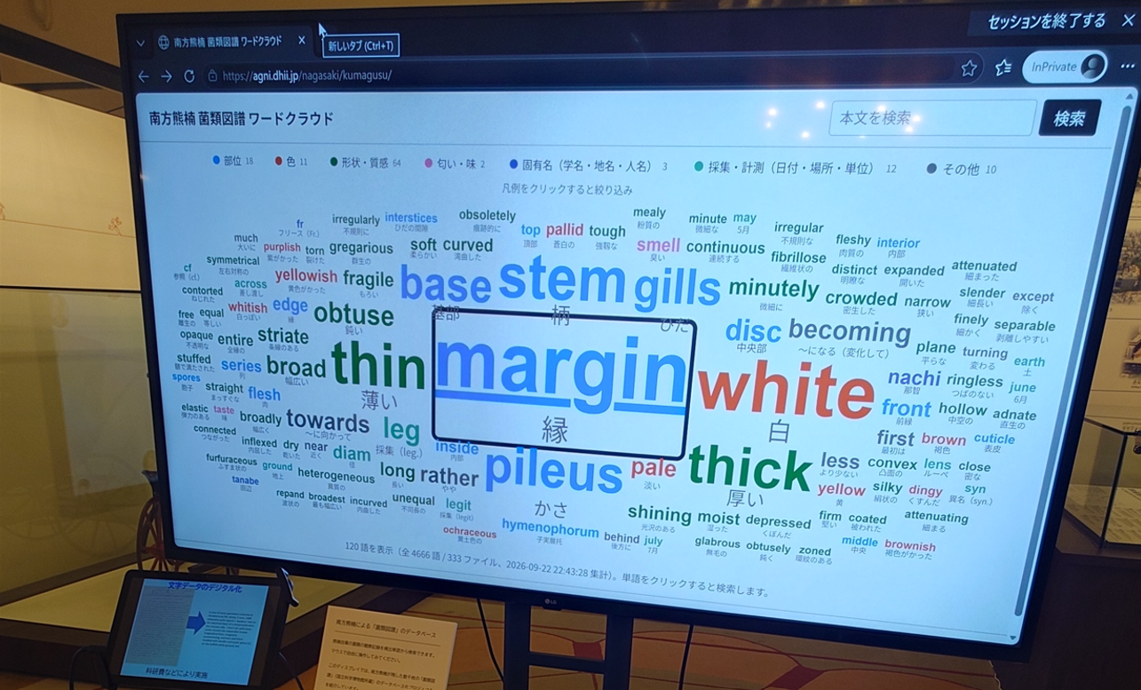 菌類図譜のワードクラウド